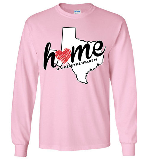Texas Home. Adult. LS Tshirt