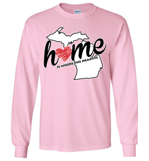 Michigan Home. Adult. LS Tshirts
