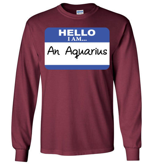 An Aquarius. Adult. LS Tshirt