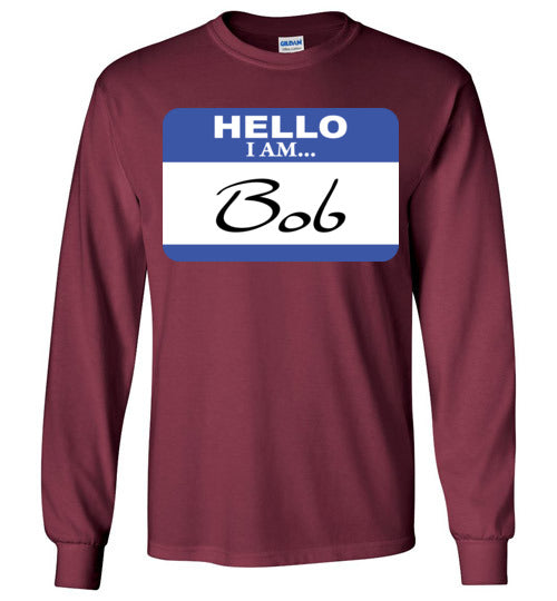 I am Bob. Youth. LS Tshirt.