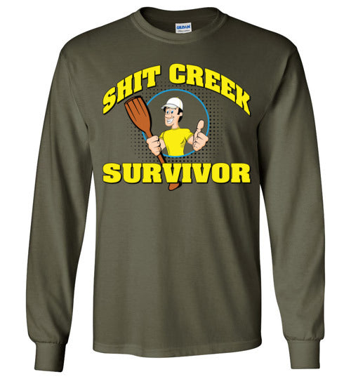 Shit Creek Man. Adult. LS Tshirt