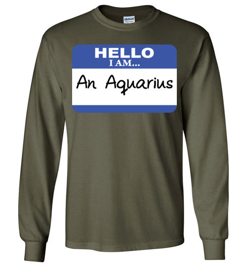 An Aquarius. Adult. LS Tshirt