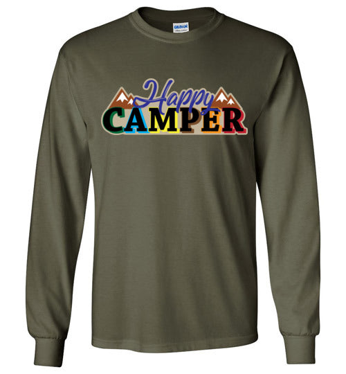 Happy Camper. Adult. LS Tshirt