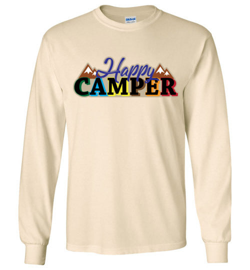 Happy Camper. Adult. LS Tshirt