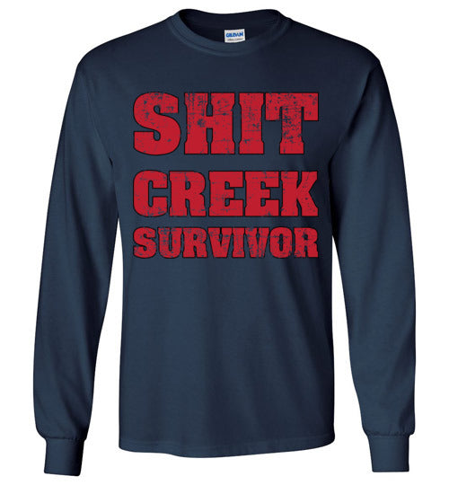 Shit Creek Red.Adult. LS Tshirts