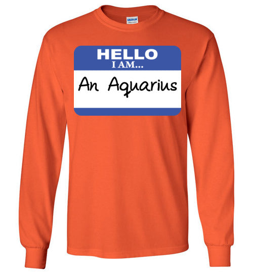 An Aquarius. Adult. LS Tshirt