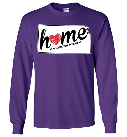 Kansas Home. Youth. LS Tshirts