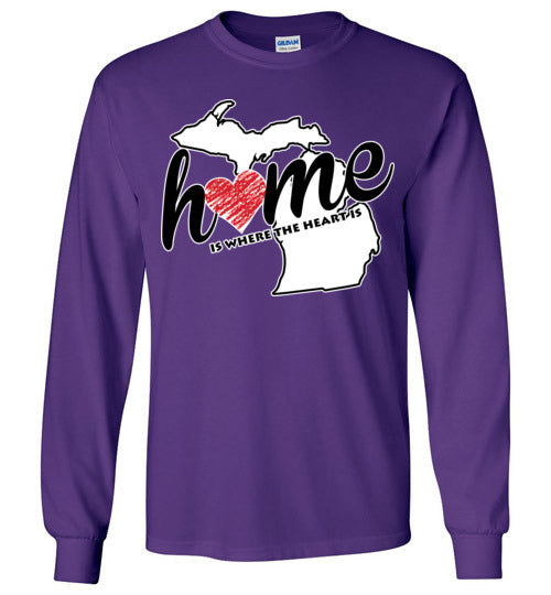 Michigan Home. Adult. LS Tshirts