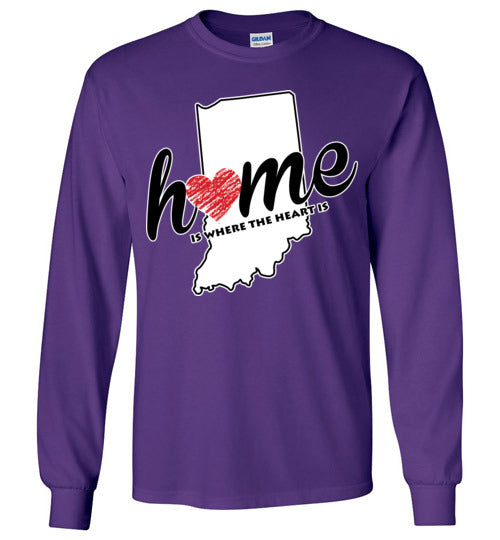 Indiana Home. Adult. LS Tshirts