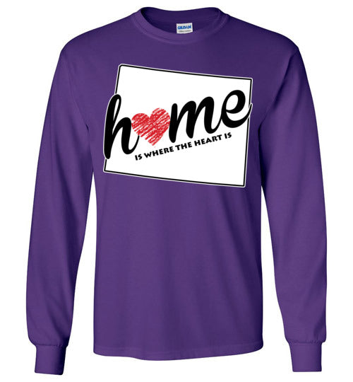 Wyoming Home. Adult. LS Tshirt