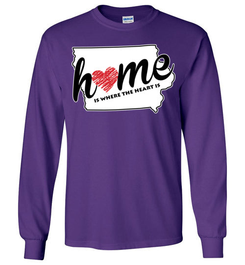 Iowa Home. Adult. LS Tshirt