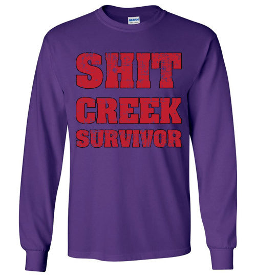 Shit Creek Red.Adult. LS Tshirts