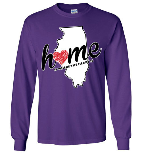 Illinois Home. Adult. LS Tshirt