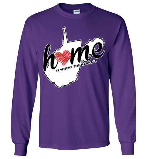 West Virginia Home. Adult. LS Tshirt
