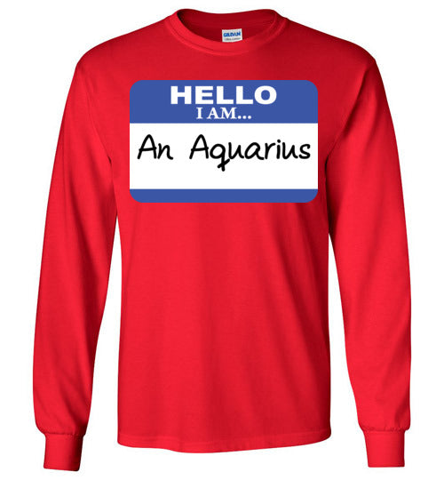 An Aquarius. Adult. LS Tshirt