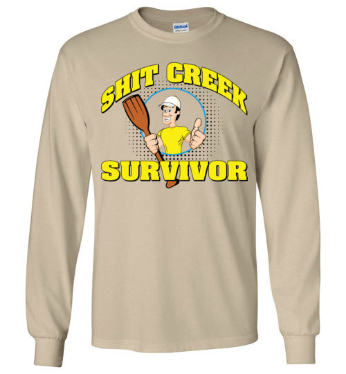 Shit Creek Man. Adult. LS Tshirt