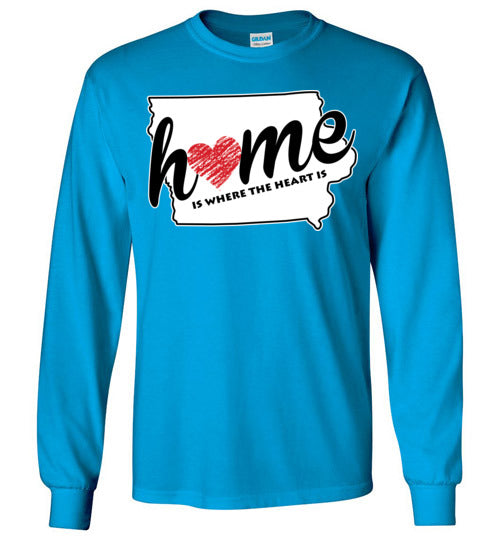 Iowa Home. Adult. LS Tshirt