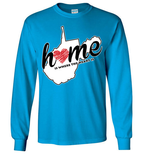 West Virginia Home. Adult. LS Tshirt