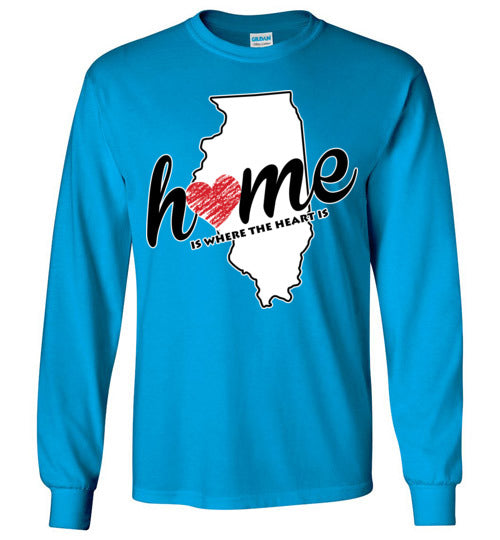 Illinois Home. Adult. LS Tshirt