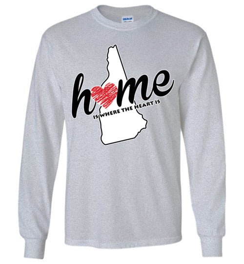 New Hampshire Home. Adult. LS Tshirt