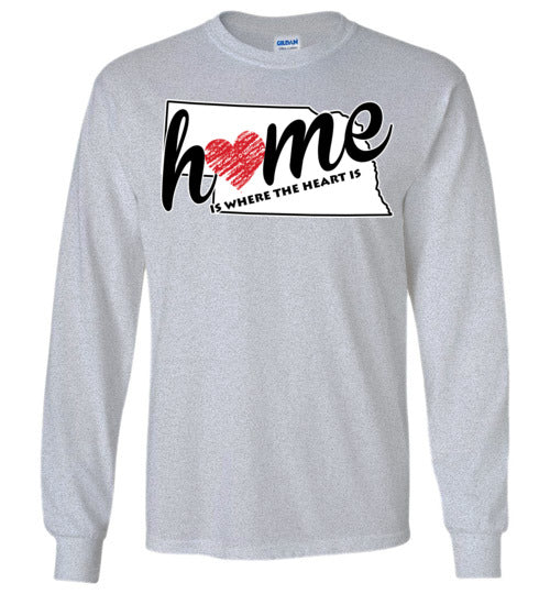 Nebraska Home. Youth. LS Tshirt