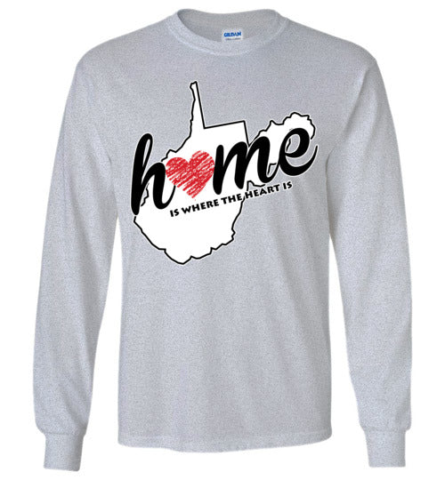 West Virginia Home. Adult. LS Tshirt