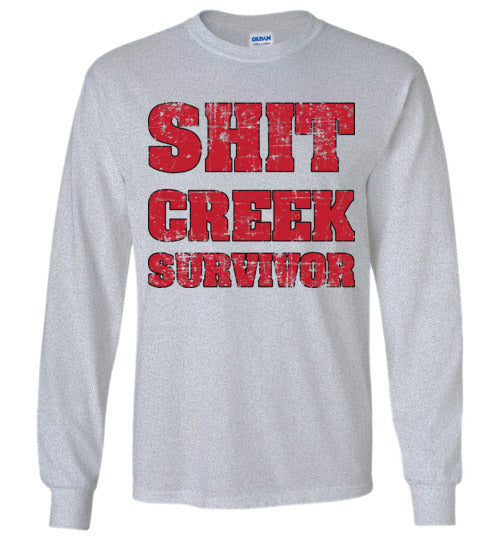Shit Creek Red.Adult. LS Tshirts