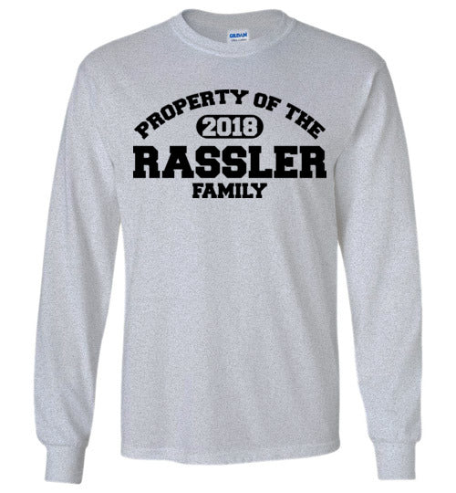 Property of Rassler Family. Youth. LS Tshirt