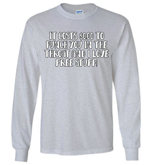 Throat Punch. Adult LS Tshirt