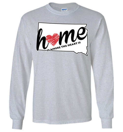 South Dakota Home. Adult. LS Tshirt