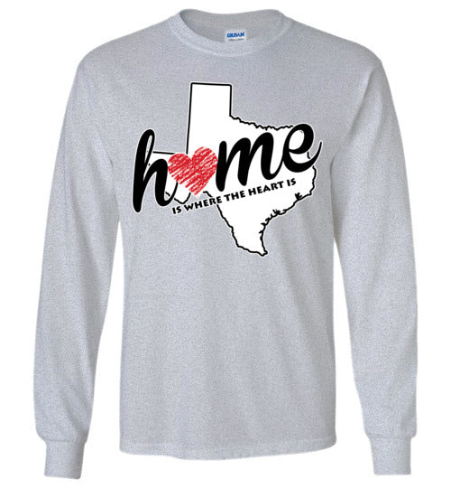 Texas Home. Adult. LS Tshirt