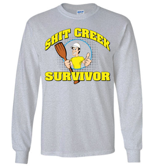Shit Creek Man. Adult. LS Tshirt