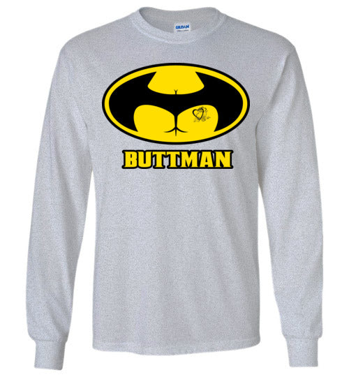 Buttman Heart. Adult. LS Tshirt