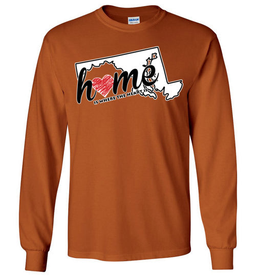 Maryland Home. Adult. LS Tshirt.