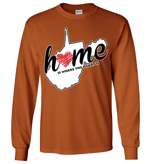 West Virginia Home. Adult. LS Tshirt