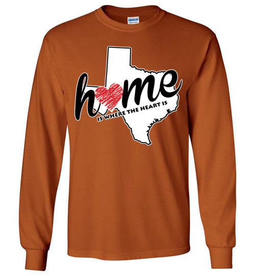 Texas Home. Adult. LS Tshirt