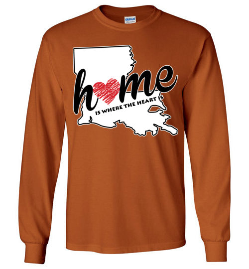 Louisiana Home. Adult. LS Tshirts