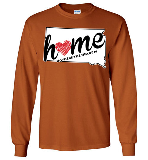 South Dakota Home. Adult. LS Tshirt