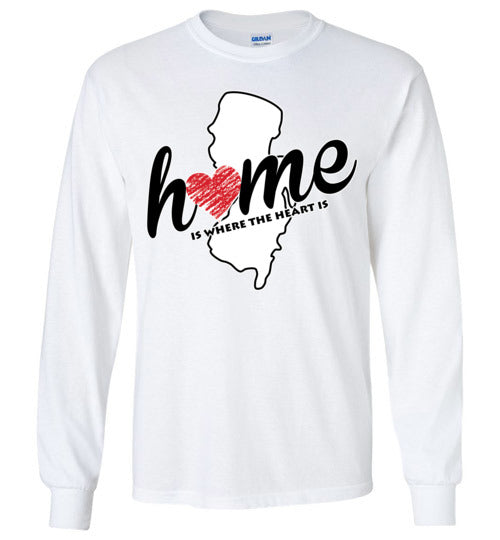 New Jersey Home. Adult. LS Tshirt