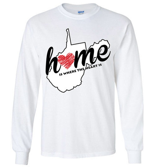 West Virginia Home. Adult. LS Tshirt