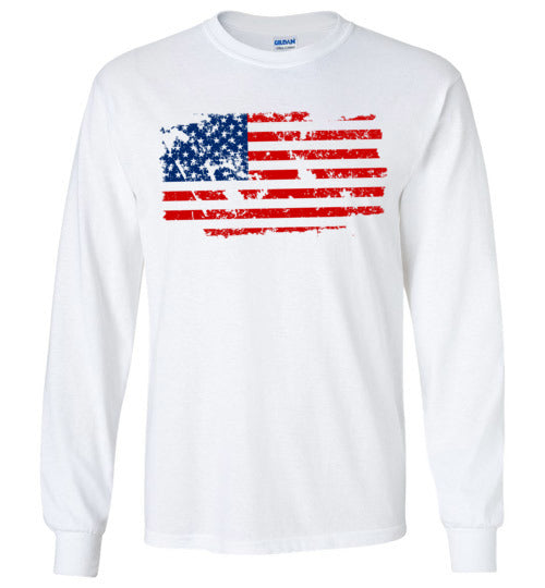 Distressed Flag. Youth. LS Tshirt