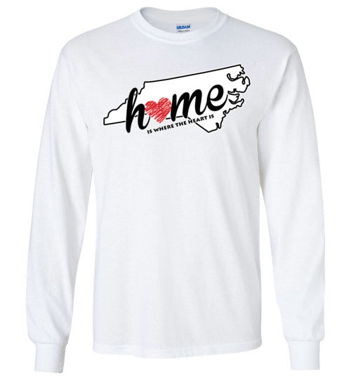 North Carolina Home. Adult. LS Tshirt