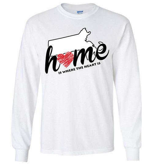 Massachusetts Home. Adult. LS Tshirt