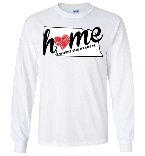 Nebraska Home. Youth. LS Tshirt
