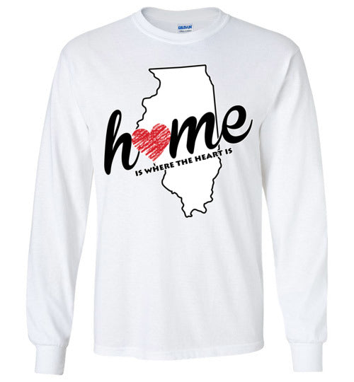 Illinois Home. Adult. LS Tshirt