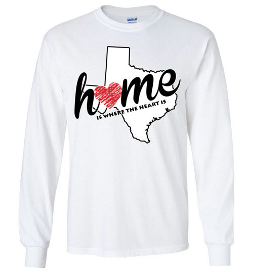 Texas Home. Adult. LS Tshirt