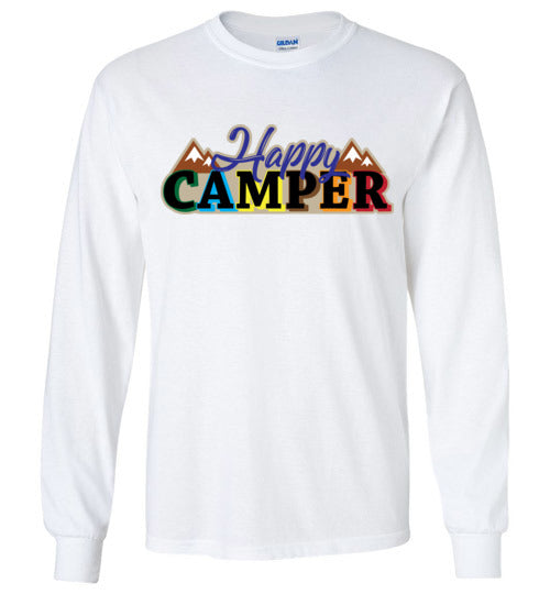 Happy Camper. Adult. LS Tshirt