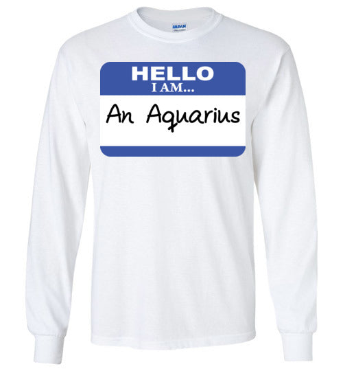 An Aquarius. Adult. LS Tshirt