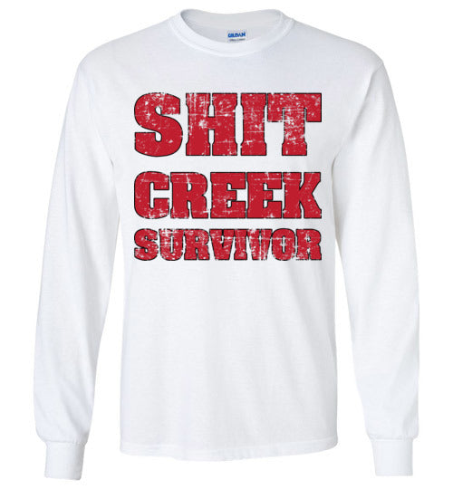 Shit Creek Red.Adult. LS Tshirts