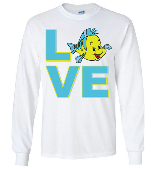 Love Flounder. Adult. LS Tshirt